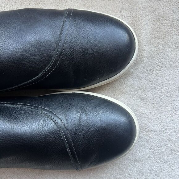 Taos Bootsie Black Leather Ankle Boot Women 8 High-Top Sneaker Zipper Athleisure - Picture 9 of 15